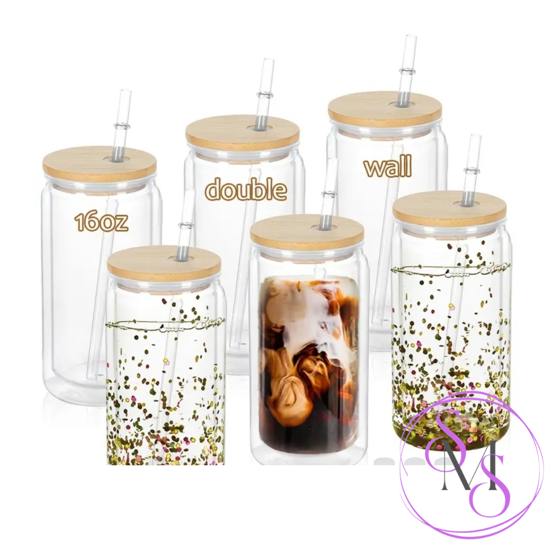16oz Snowglobe Jars