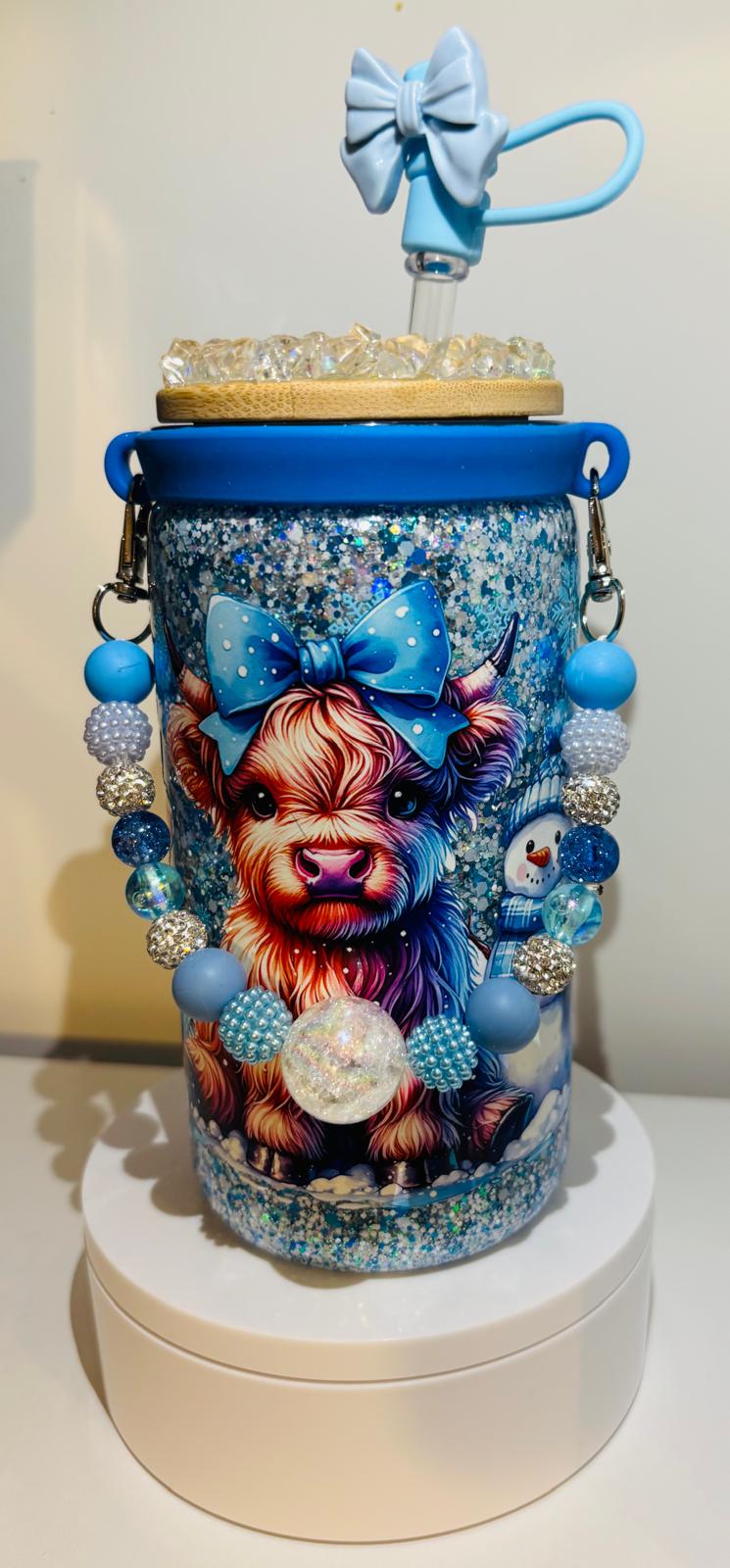 16oz Cow Cup with Wristlet