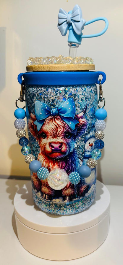 16oz Cow Cup with Wristlet