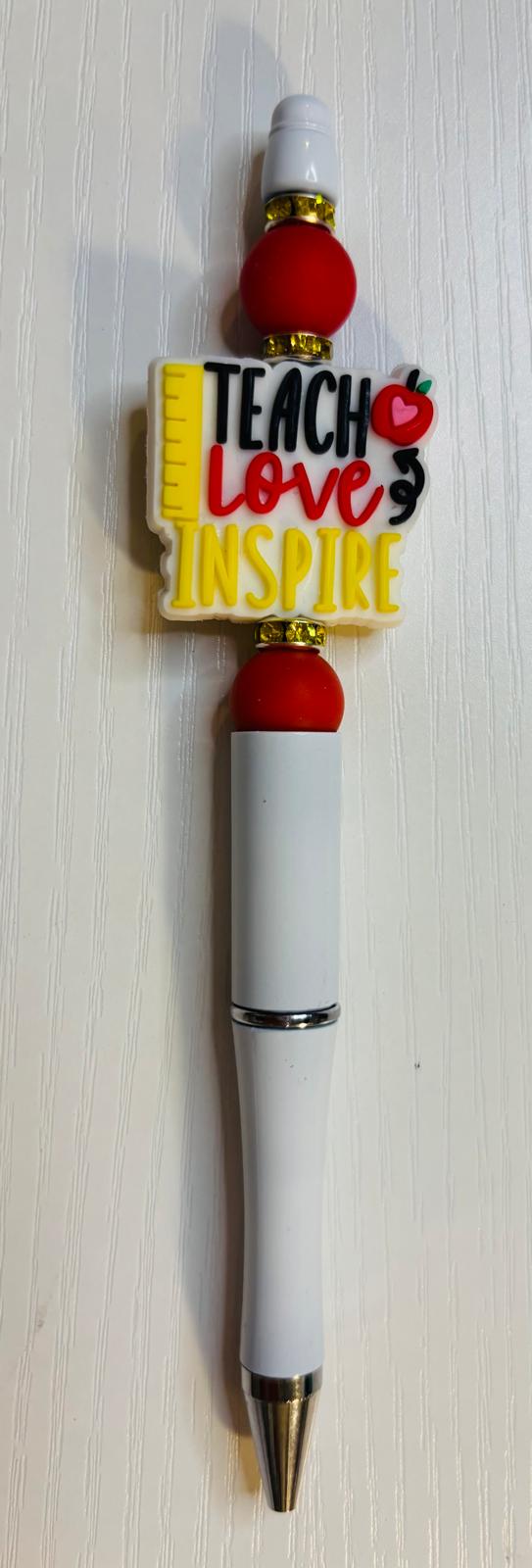 Teach Love Inspire Beaded Pen